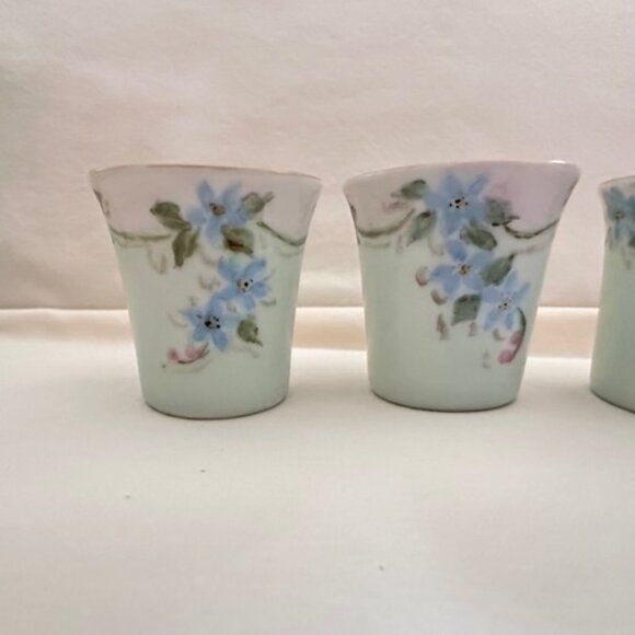 Set Three Vintage Geisha Girl Shadow Shot Glasses - Picture 2 of 11